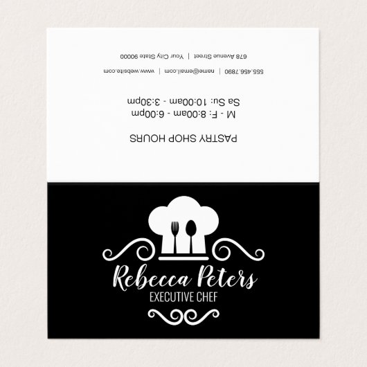 culinair | Chef Hat Visitekaartje (Buitenkant ongevouwen)