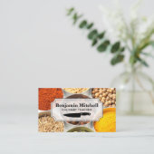 Culinair Chef | Kruiden in Bekers Visitekaartje (Staand voorkant)