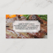 Culinair Chef | Voedselachtergrond Visitekaartje (Achterkant)