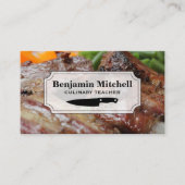 Culinair Chef | Voedselachtergrond Visitekaartje (Voorkant)