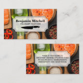 Culinair Chef | Zalm en Kruiden op Tafel Visitekaartje (Voorkant / Achterkant)