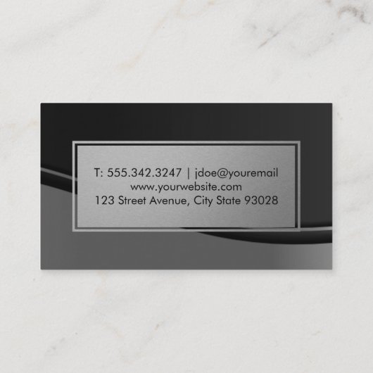 culinair | Chefmes | Metaalgolf Visitekaartje (Achterkant)