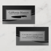 culinair | Chefmes | Metaalgolf Visitekaartje (Voorkant / Achterkant)