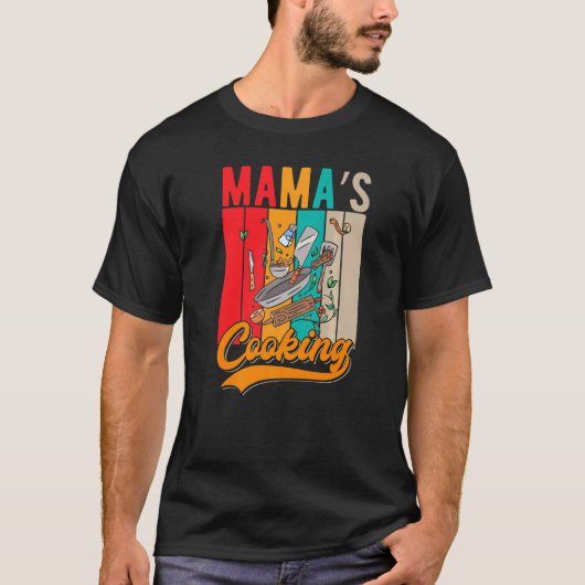 Culinair Cooking mam Mamas Cooking T-shirt (Voorkant)