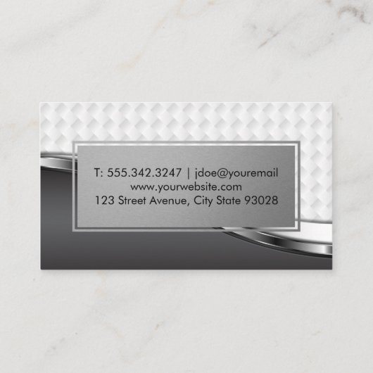 culinair | Executive Chef-mes | Metaalweefsel Visitekaartje (Achterkant)