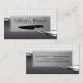 culinair | Executive Chef-mes | Metaalweefsel Visitekaartje (Voorkant / Achterkant)