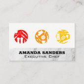 Culinair gereedschap | Marmeren textuur Visitekaartje (Voorkant)