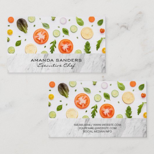 Culinair | Groenten Visitekaartje (Voorkant / Achterkant)