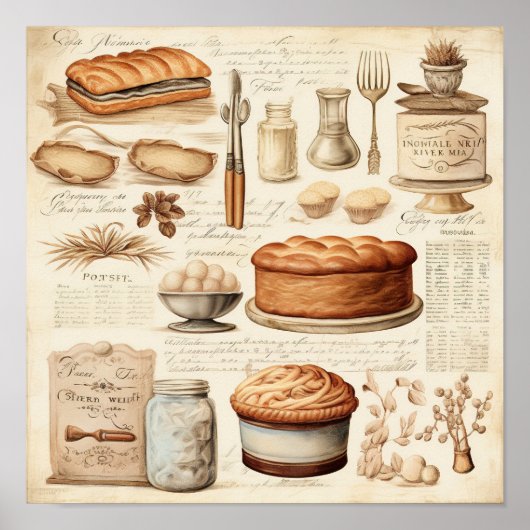  culinair hoogstandspatroon poster (Voorkant)