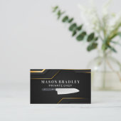 culinair | keukenmes | koken visitekaartje (Staand voorkant)