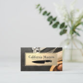 Culinair mes | Goud Metaal | Bakbenodigdheden Visitekaartje (Staand voorkant)