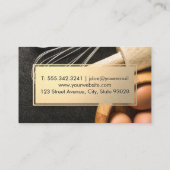 Culinair mes | Goud Metaal | Bakbenodigdheden Visitekaartje (Achterkant)