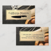 Culinair mes | Goud Metaal | Bakbenodigdheden Visitekaartje (Voorkant / Achterkant)