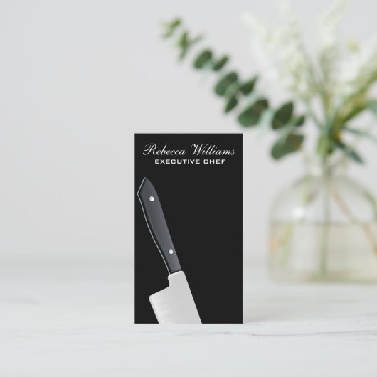 Culinair mes visitekaartje (Staand voorkant)