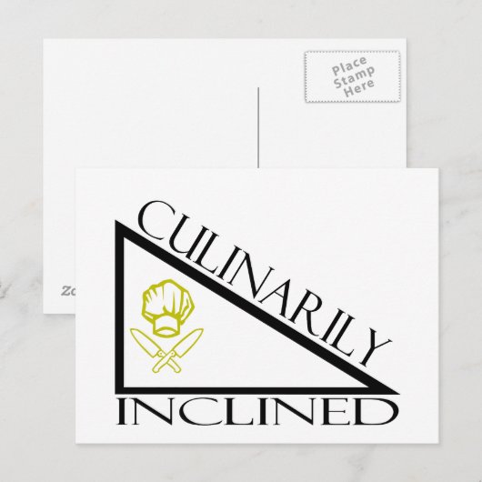 Culinair onklinkend briefkaart (Voorkant / Achterkant)