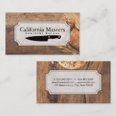 Culinair | Uitvoerend Chef | Hout Visitekaartje (Voorkant / Achterkant)