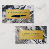 Culinair | Uitvoerend Chef | Marmer Gold Trim Visitekaartje (Voorkant / Achterkant)