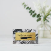 Culinair | Uitvoerend Chef | Marmer Gold Trim Visitekaartje (Staand voorkant)