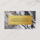 Culinair | Uitvoerend Chef | Marmer Gold Trim Visitekaartje (Achterkant)