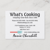 Culinair Visitekaartje - SRF (Achterkant)