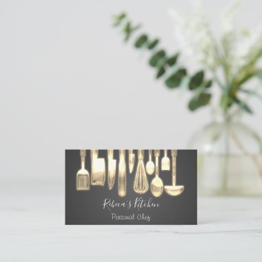 Culinaire Aangepast koken van Chef Restaurant Visitekaartje (Staand voorkant)