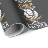 Culinaire Beast Funny Kitchen Kaaf Cuisine Cook Cadeaupapier (Rol Hoek)