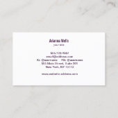 Culinaire Chef Blue Whisk Logo Paarse catering Visitekaartje (Achterkant)