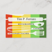Culinaire Chef Colorful Cuisine Gourmet Catering Visitekaartje (Voorkant)