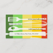 Culinaire Chef Colorful Cuisine Gourmet Catering Visitekaartje (Achterkant)