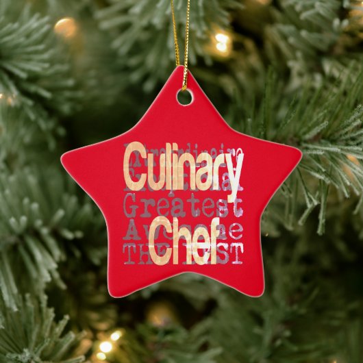 Culinaire Chef Extraordinaire Keramisch Ornament (Boom)