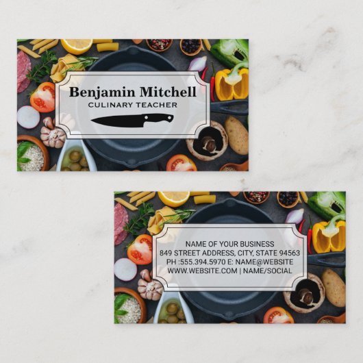 Culinaire Chef | Groenten en fruit Visitekaartje (Voorkant / Achterkant)