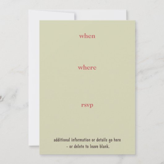 Culinaire Chef Invitation Kaart (Achterkant)