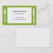 Culinaire chef-kok Catering Green Modern Visitekaa Visitekaartje (Voorkant / Achterkant)