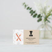 Culinaire Chef | Restauranteigenaar | Leder Visitekaartje (Staand voorkant)