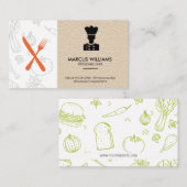 Culinaire Chef | Restauranteigenaar | Leder Visitekaartje (Voorkant / Achterkant)