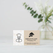 Culinaire Chef | Restauranteigenaar | Leder Visitekaartje (Staand voorkant)