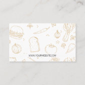 Culinaire Chef | Restauranteigenaar | Leder Visitekaartje (Achterkant)