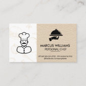 Culinaire Chef | Restauranteigenaar | Leder Visitekaartje (Voorkant)