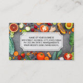 Culinaire Chef | Tafelgehalte groenten en fruit Visitekaartje (Achterkant)