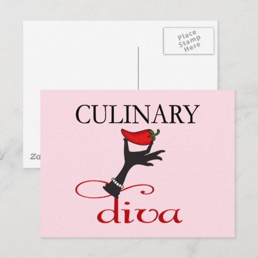 Culinaire Diva Briefkaart (Voorkant / Achterkant)