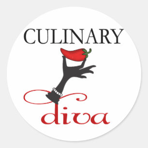 Culinaire Diva Ronde Sticker