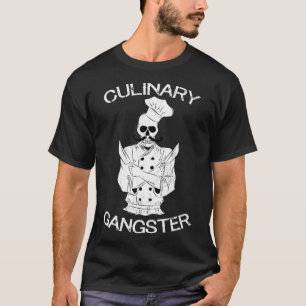 Culinaire Gangster Chef jongens verjaardagskok gri T-shirt