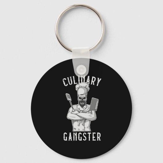 Culinaire Gangster Cooking Kitchen Cook Chef Resta Sleutelhanger (Voorkant)