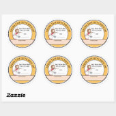 Culinaire gepersonaliseerde baklabels ronde sticker (Vel)