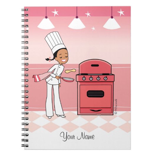 Culinaire Girl-laptop Notitieboek (Voorkant)