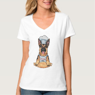 Culinaire hoektand: bakker Duitse shepard met broo T-shirt