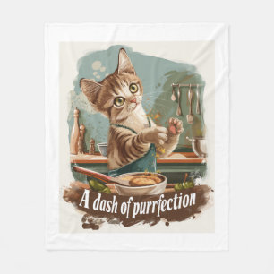 Culinaire kat chef fleece deken