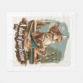 Culinaire kat chef fleece deken (Voorkant (Horizontaal))