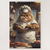 Culinaire kat chef, grappig dier, 1000 stuk legpuzzel (Verticaal)
