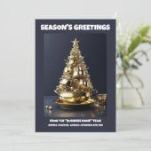 Culinaire kerstboom chef-kok zakelijke catering feestdagenkaart (Staand voorkant)